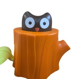 SKIP HOP Owl Tree Stump Toy Orange Brown Plastic Kids Childrens‎
